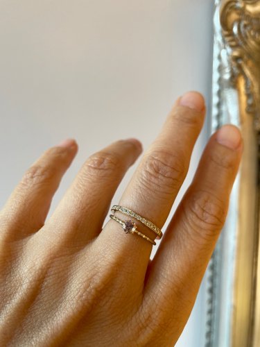 受注生産】 birthday stone & diamond ring（K18 or K10 or Pt)（4月 ...