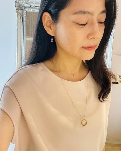 K18 モルガナイト ドロップピアス（イヤリング取替可能 ） - Ame blanche アームブランシュ Online Shop