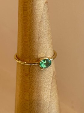 ڣʪK18 green garnet ring