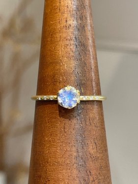 ڼ birthday stone & diamond ring K18 or K10 or Ptˡ6 ࡼ󥹥ȡ 5 mm  )