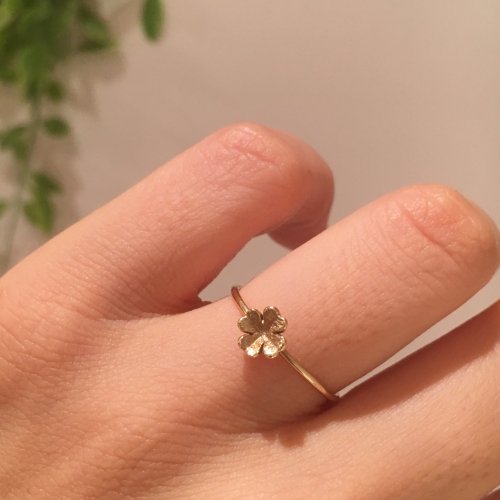 【受注生産】clover Ring ～ クローバーリング～ (K10 or K18） - Ame blanche アームブランシュ Online  Shop