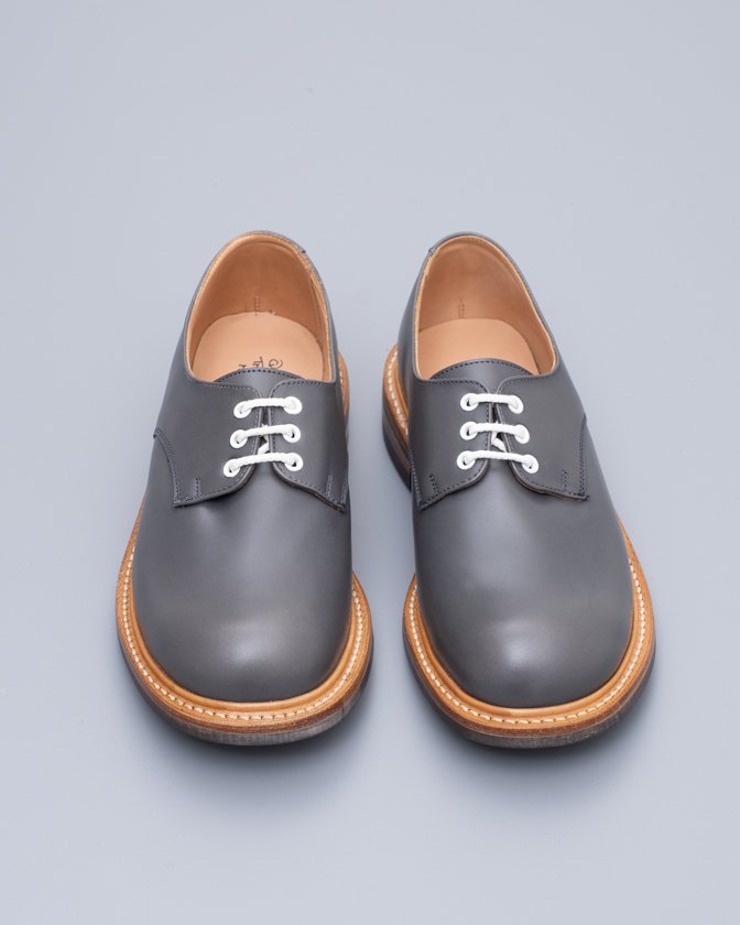 M7351 Plain Derby Shoe / DARK GREY Calf / UK6.0, UK6.5 in stock