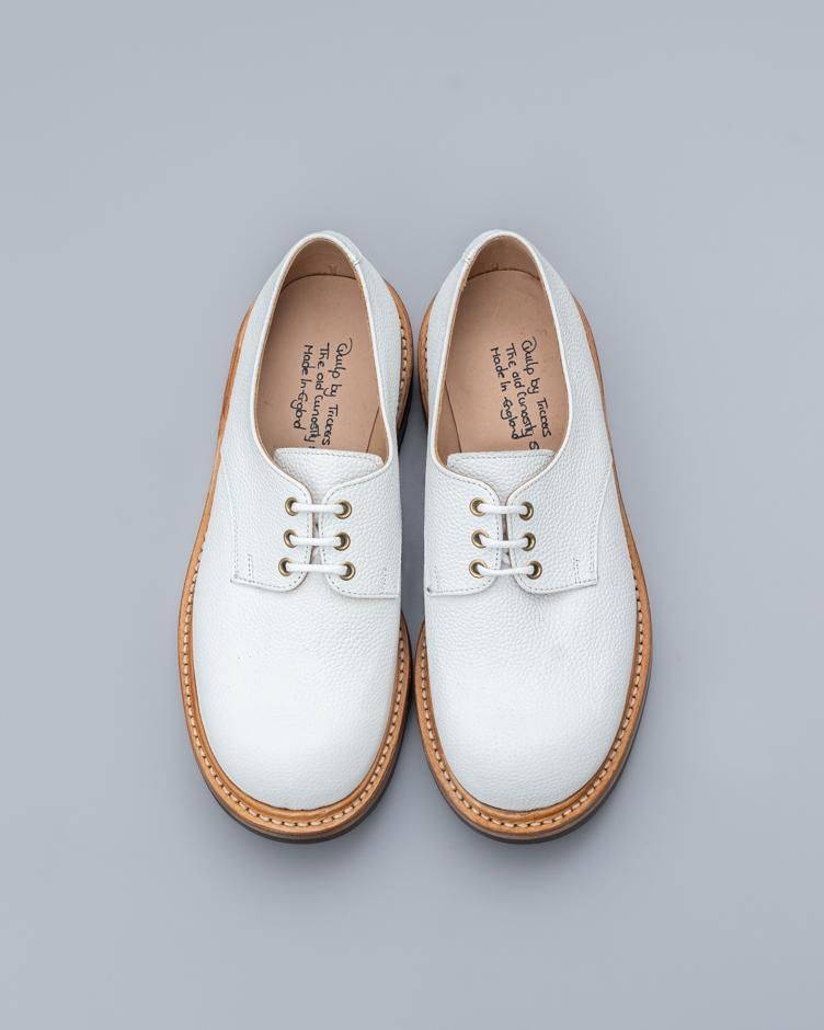 M7351 Plain Derby Shoe / WHITE Scotch Grain / UK5.0, UK6.0, UK7.0, UK8.0, UK9.0 in stock