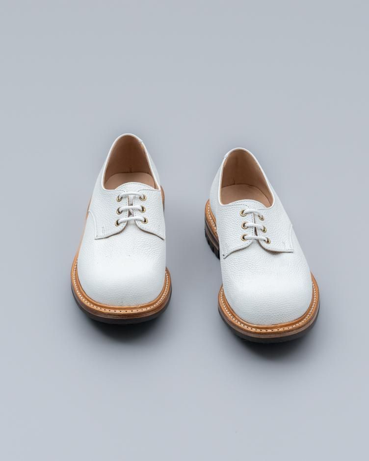 M7351 Plain Derby Shoe / WHITE Scotch Grain / UK5.0, UK6.0, UK7.0, UK8.0, UK9.0 in stock