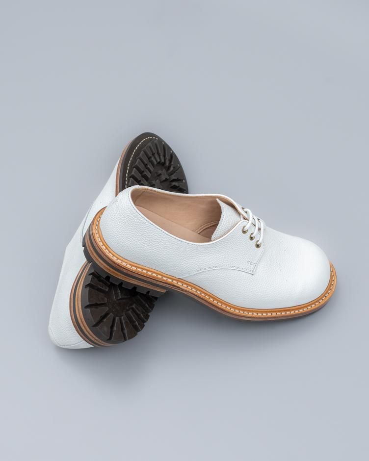 M7351 Plain Derby Shoe / WHITE Scotch Grain / UK5.0, UK6.0, UK7.0, UK8.0, UK9.0 in stock