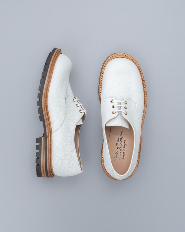 M7351 Plain Derby Shoe / WHITE Scotch Grain / UK5.0, UK6.0, UK7.0, UK8.0, UK9.0 in stock