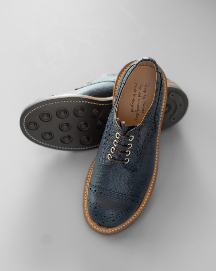 M7675 Derby Brogue Shoes / NAVY scotch grain / UK3.5 UK6.0 UK7.0 UK7.5 UK8.0 UK8.5 in stock