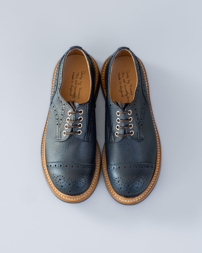 M7675 Derby Brogue Shoes / NAVY scotch grain / UK3.5 UK5.0 UK6.0 UK7.0 UK7.5 UK8.0 UK8.5 in stock