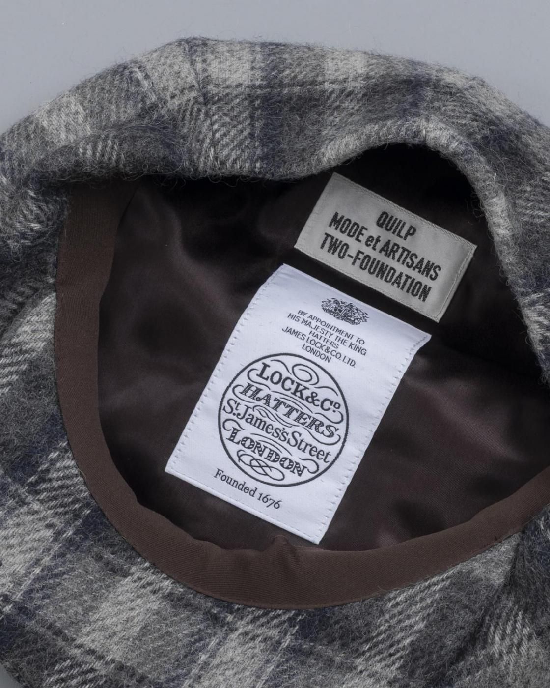 QUILP x LOCK&Co. Hatters / WATTS / Mohair GREY CHECK