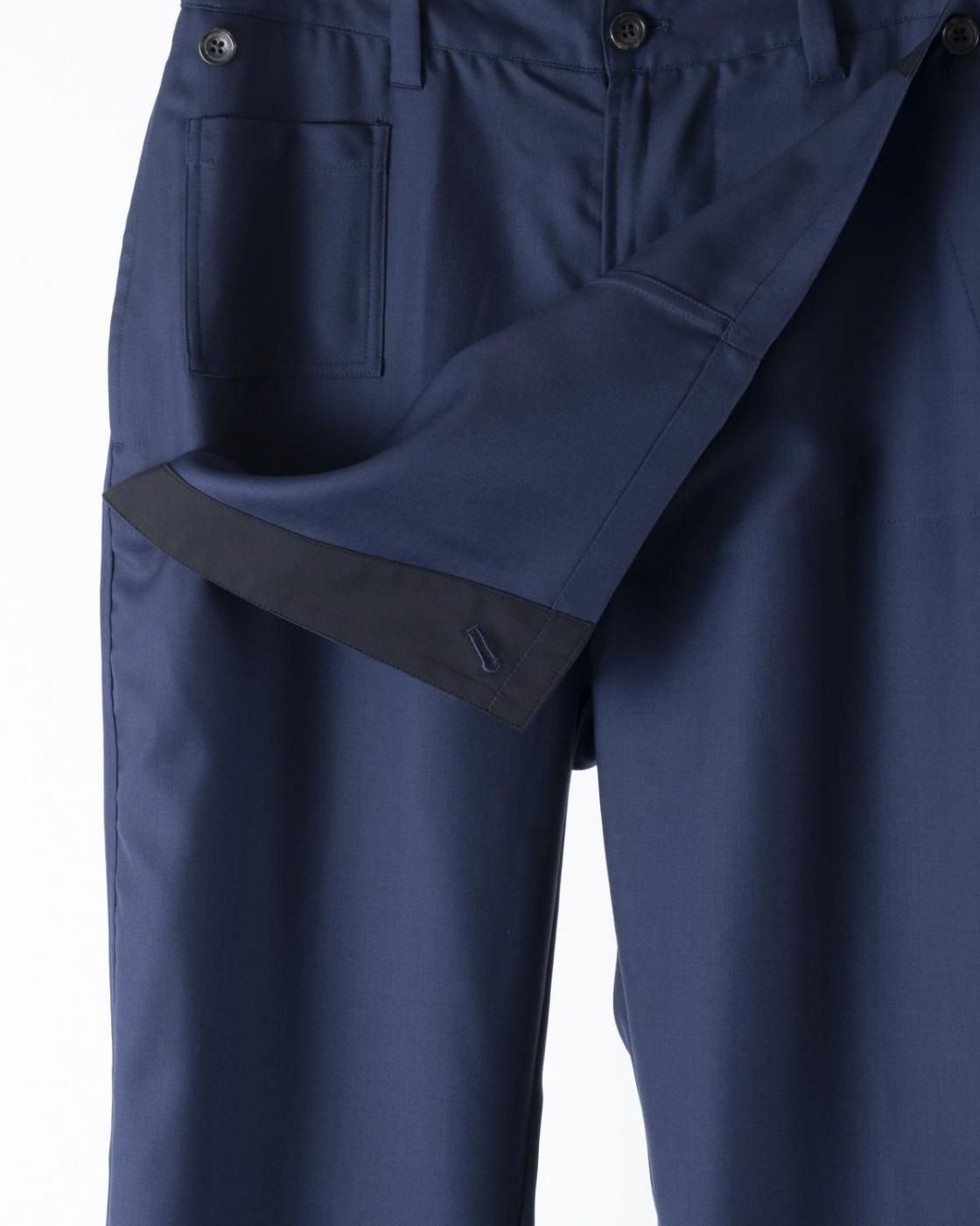 HOPPER'S BRUNCH / Wool Motorcycle Trousers / BLUE
