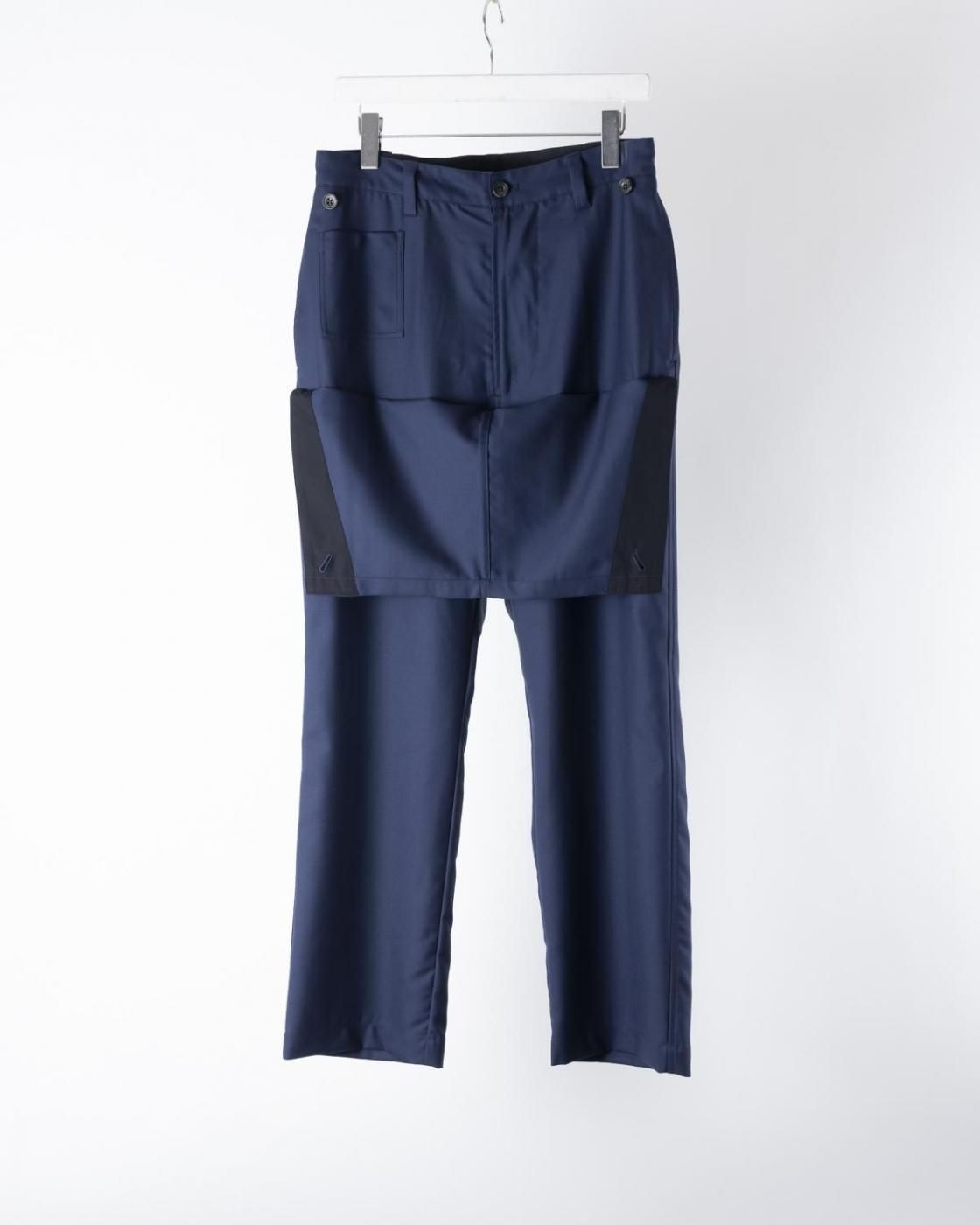 HOPPER'S BRUNCH / Wool Motorcycle Trousers / BLUE