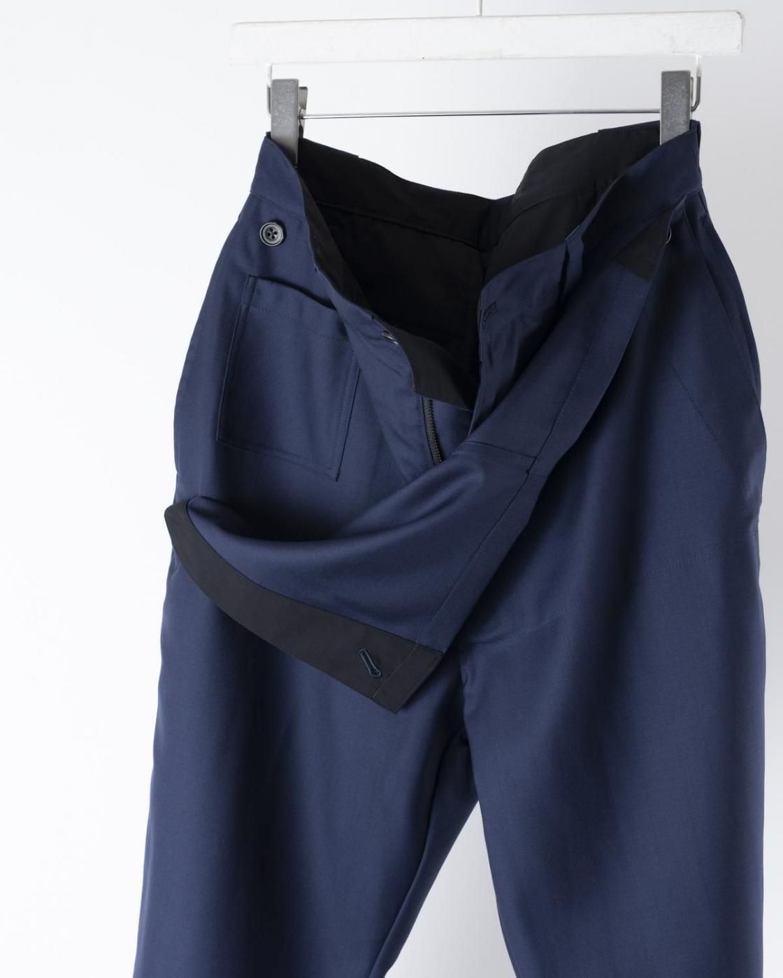 HOPPER'S BRUNCH / Wool Motorcycle Trousers / BLUE