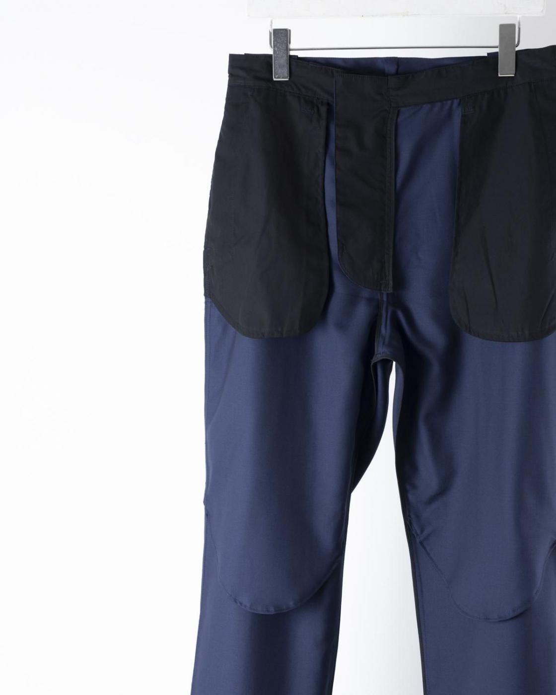 HOPPER'S BRUNCH / Wool Motorcycle Trousers / BLUE