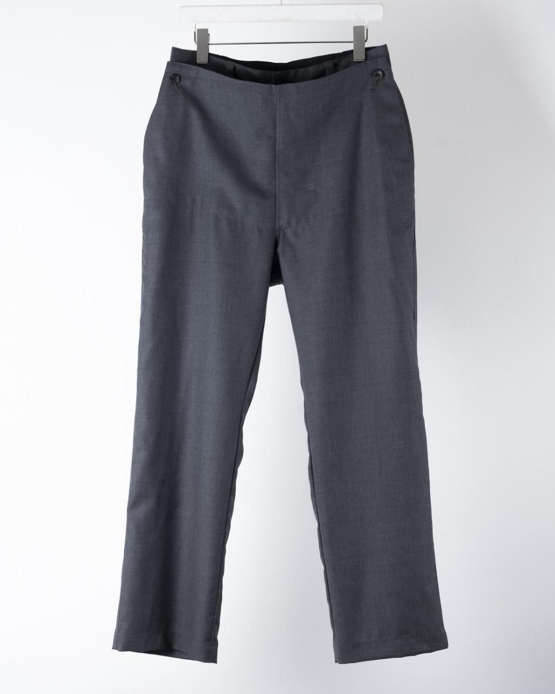HOPPER'S BRUNCH / Wool Motorcycle Trousers / GREY