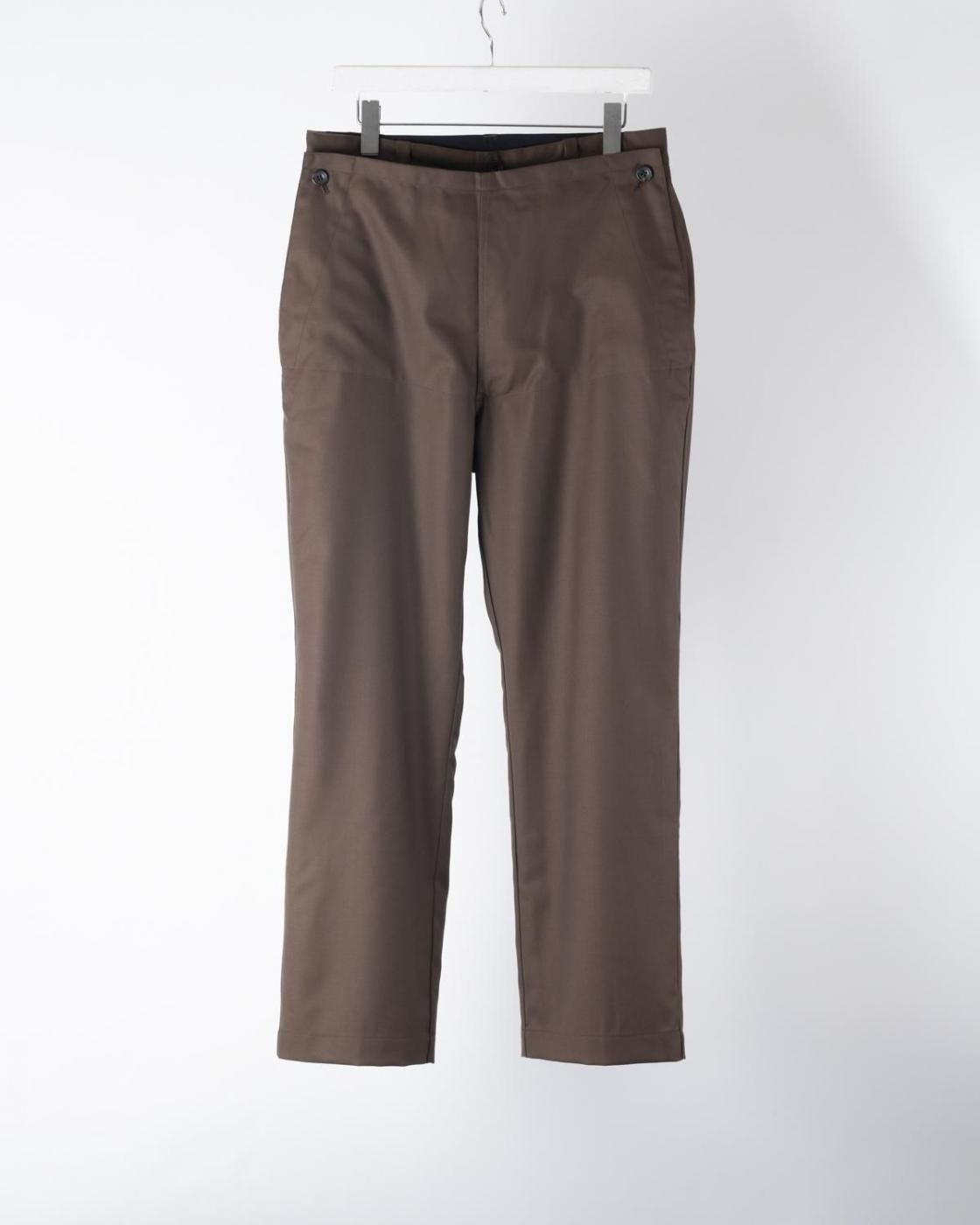 HOPPER'S BRUNCH / Wool Motorcycle Trousers / BROWN