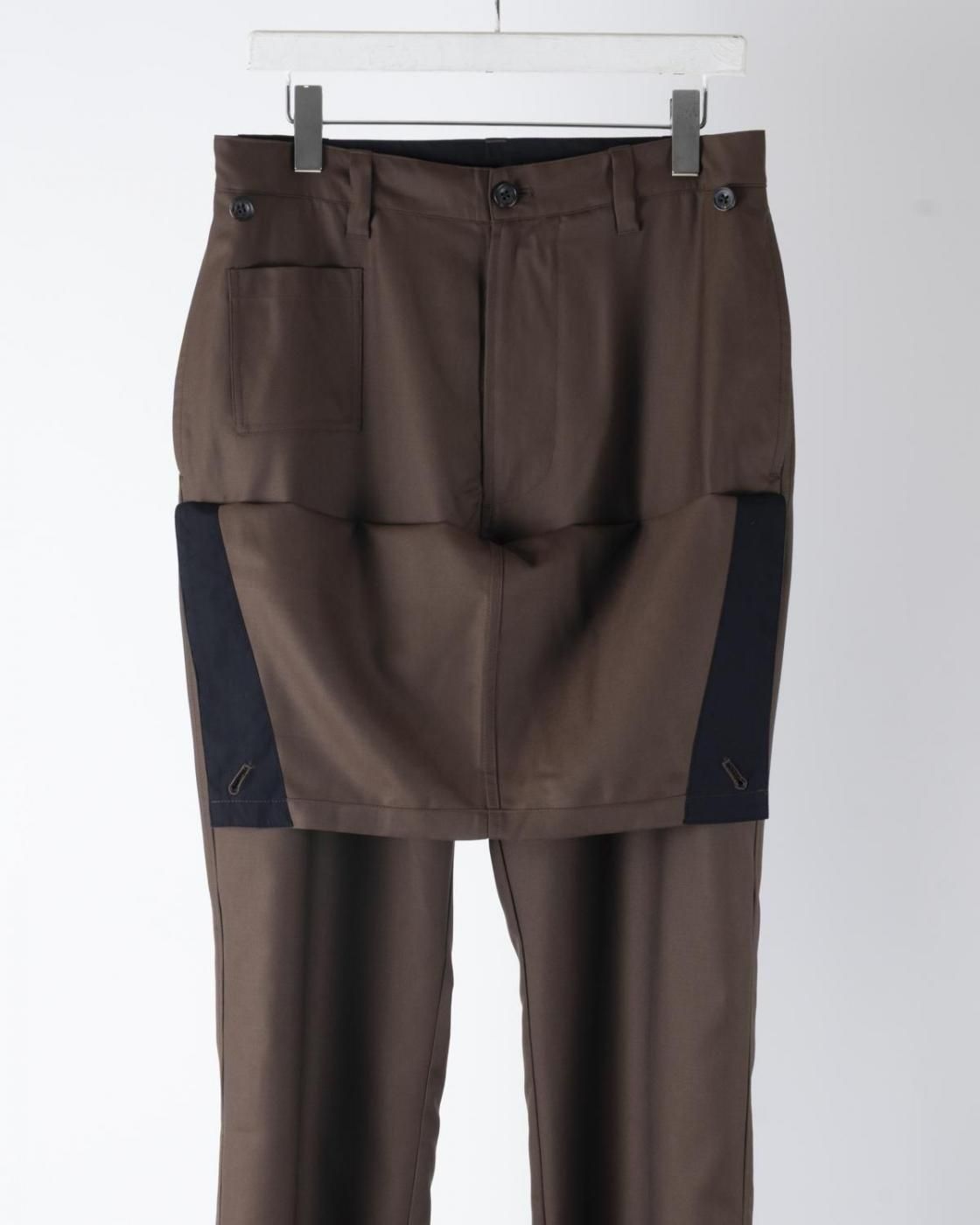 HOPPER'S BRUNCH / Wool Motorcycle Trousers / BROWN