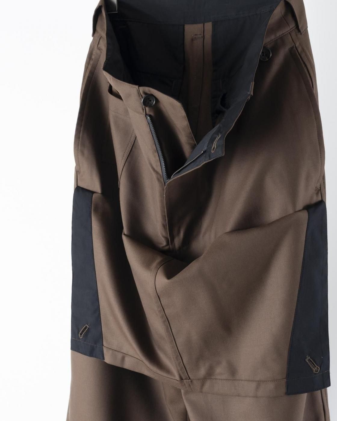 HOPPER'S BRUNCH / Wool Motorcycle Trousers / BROWN