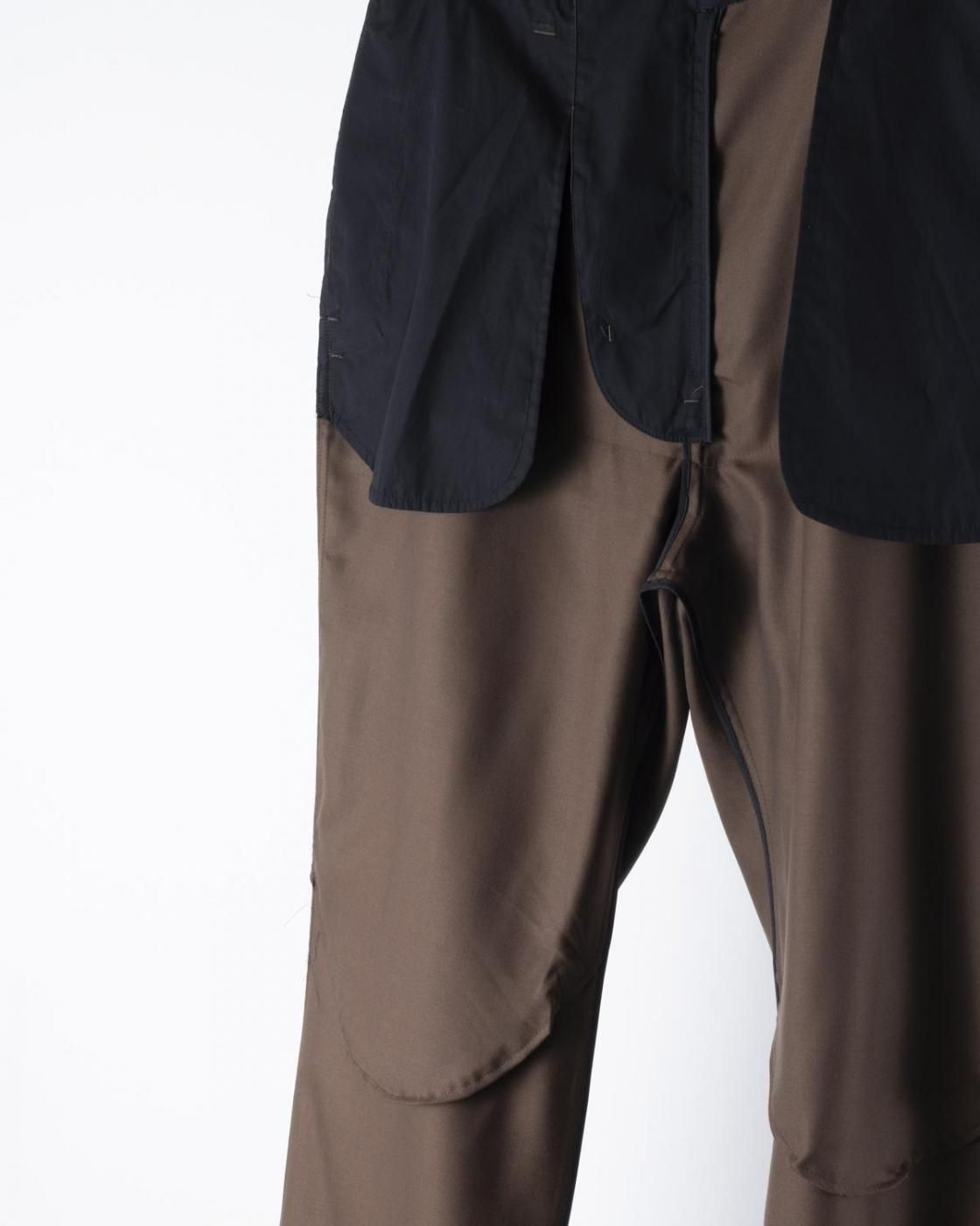 HOPPER'S BRUNCH / Wool Motorcycle Trousers / BROWN
