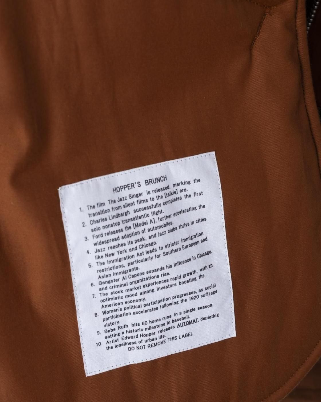 HOPPER'S BRUNCH / Fishtail Coat / BRICK