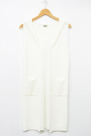 ANN DEMEULEMEESTERノースリーブカーディガンフード付ロング34 ANN DEMEULEMEESTERノースリーブカーディガンフード付ロング34