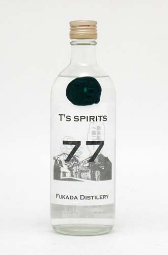 クラフト・ジン　Ｔ’s spirits　77　飲用　500ml - 日本酒・焼酎・梅酒・リキュールの事なら飯草酒店にお任せ下さい。