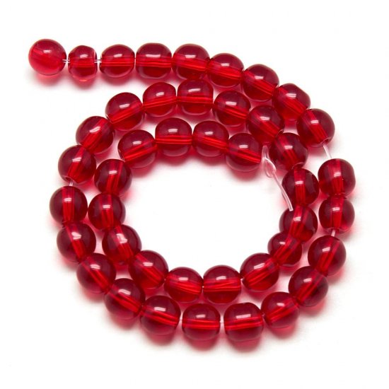 ガラス丸玉/8mm/Red/20個入/アクセサリーパーツ/ビーズ