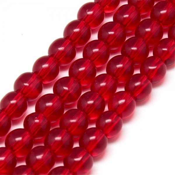 ガラス丸玉/8mm/Red/20個入/アクセサリーパーツ/ビーズ