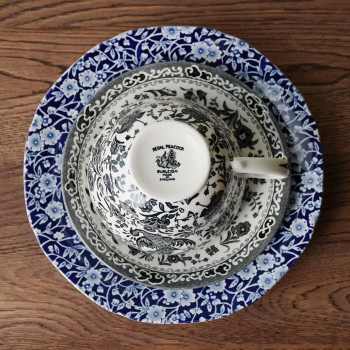 バーレイ ブラックリーガルピーコック カップソーサープレートセット バーレイ ブラックリーガルピーコック ティーカップ＆ソーサー