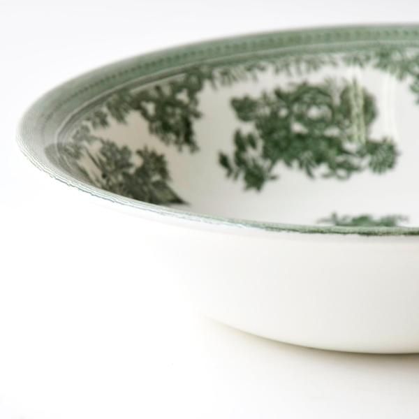 イギリス食器 Burleigh グリーンアジアティックフェザンツ スープ