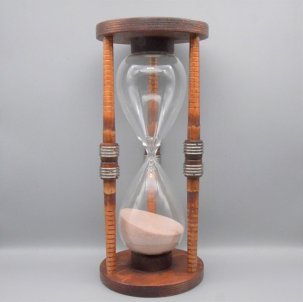 アンティークボビン 製60分砂時計<br> 1890年製の糸巻きでできた砂時計