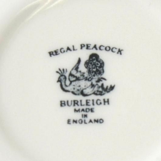 イギリス食器 Burleigh ブラックリーガルピーコック シリアル