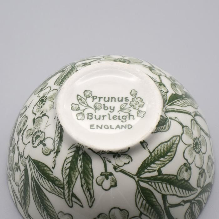 【レア】  Apprey イギリス製　グリーン皿５枚とボウル１客 イギリス食器 Burleigh グリーンアジアティックフェザンツ シュガー