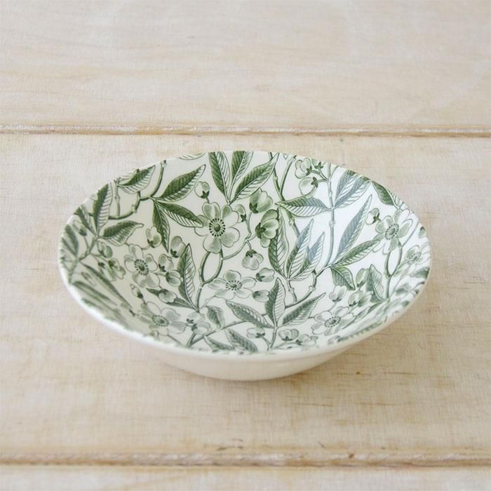イギリス食器 Burleigh グリーンプルナス シリアルボウル｜バーレイ