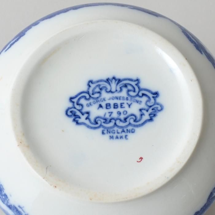 ビンテージティーポット FLOW BLUE フローブルー ABBEY WREATH