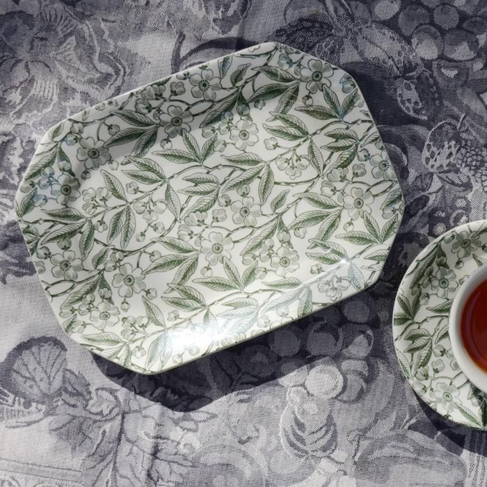 【専用】英バーレイ社　スクエアディッシュ　角皿　マチルダ 美品】英バーレイ社 Burleigh 角皿 スクエアディッシュ マチルダ