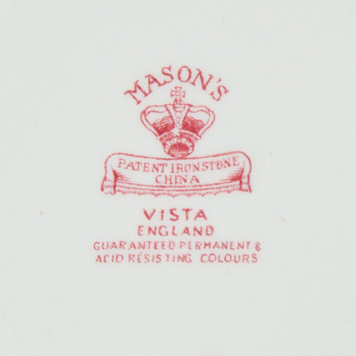 ビンテージ　ディナープレート2枚セット MASON'S IRONSTONE 　メイソンズ社 VISTA 英国の風景 1950年代