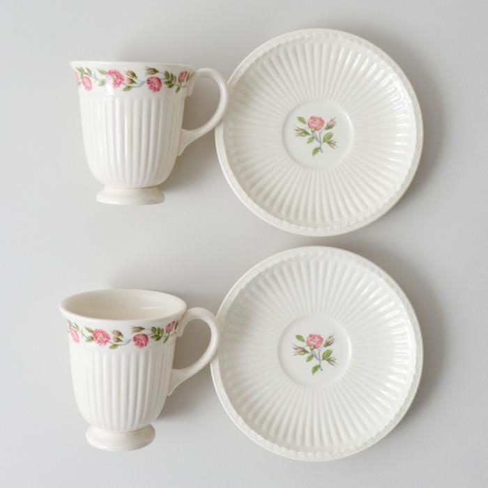 ビンテージ デミカップ＆ソーサー2セット WEDGWOOD （ウエッジウッド