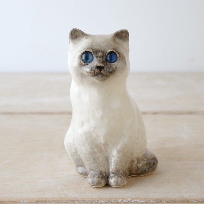 ウインスタンレイ キャット サイズ2 目が合う子猫 英国陶器 在庫有 - 置物