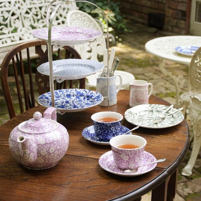 イギリス食器 Burleigh ブロッサムキャリコ カップ&ソーサー｜バーレイ