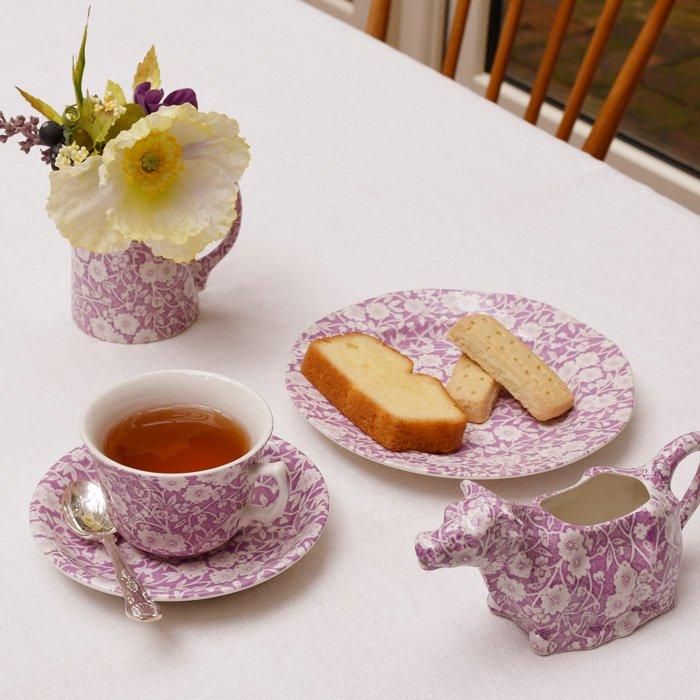 バーレイ プラムキャリコ　パスタプレート　マルベリーキャリコ　burleigh イギリス食器 Burleigh プラムキャリコ プレートM｜バーレイ正規