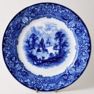 ӥơ ǥʡץ졼<br>ROYAL DOULTON GENEVAʥ͡FLOW BLUE <br>1913ǯ