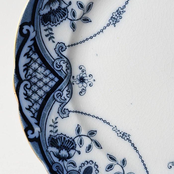 ビンテージ プレート FORD & SONS 社 FLOW BLUE フローブルー