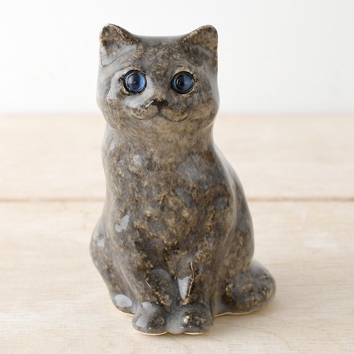 英国陶器 Winstanley Cat ウィンスタンレイキャット 目が追いかける陶器の灰色の猫 - 輸入・アンティーク雑貨「ANTRO」