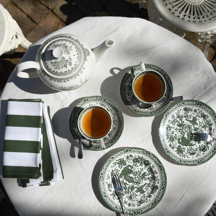 イギリス食器 Burleigh グリーンリーガルピーコック カップ&ソーサー