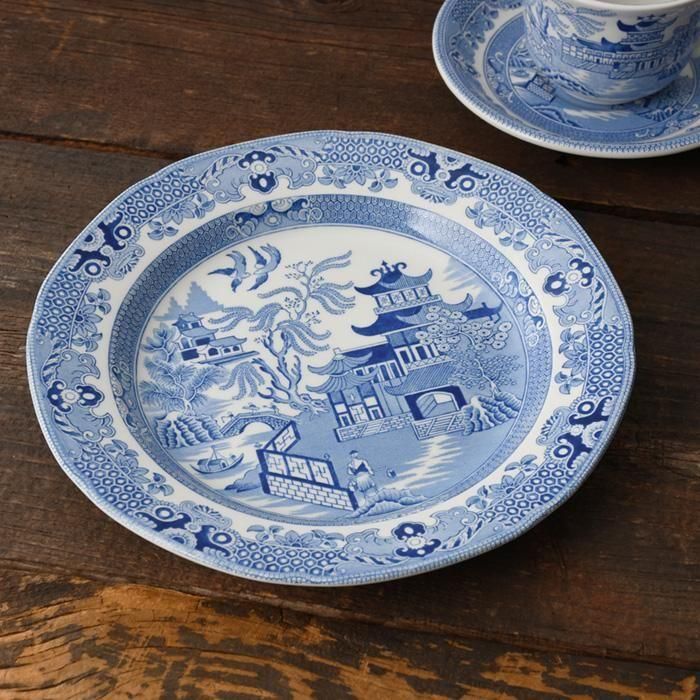 バーレイ ティーカップ&ソーサー　ブルーウィロー　プレート　burleigh イギリス食器 Burleigh トーキーブルーウィロー カップソーサー