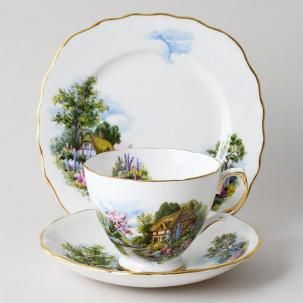 【6枚セット】    ビンテージ皿　英国製 ビンテージトリオ - 輸入・アンティーク雑貨「ANTRO」