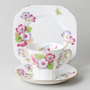 手の形　ハンド　フランス　陶器トレイ 花　ボタニカル TEORI HULL テオリ ハル 舟形トレイ