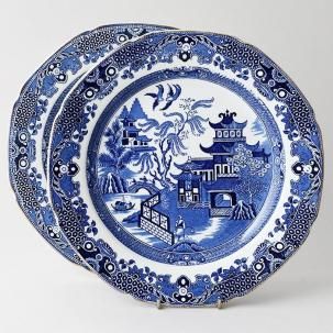 ӥơ ץ졼2祻å<br>BURLEIGH BLUE WILLOW Хȥ֥롼Υ<br>1950ǯ<img class='new_mark_img2' src='https://img.shop-pro.jp/img/new/icons14.gif' style='border:none;display:inline;margin:0px;padding:0px;width:auto;' />