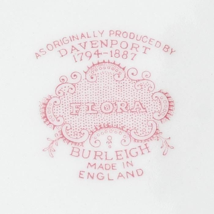 イギリス食器 Burleigh ピンクフローラ プレートM 21.5cm｜バーレイ