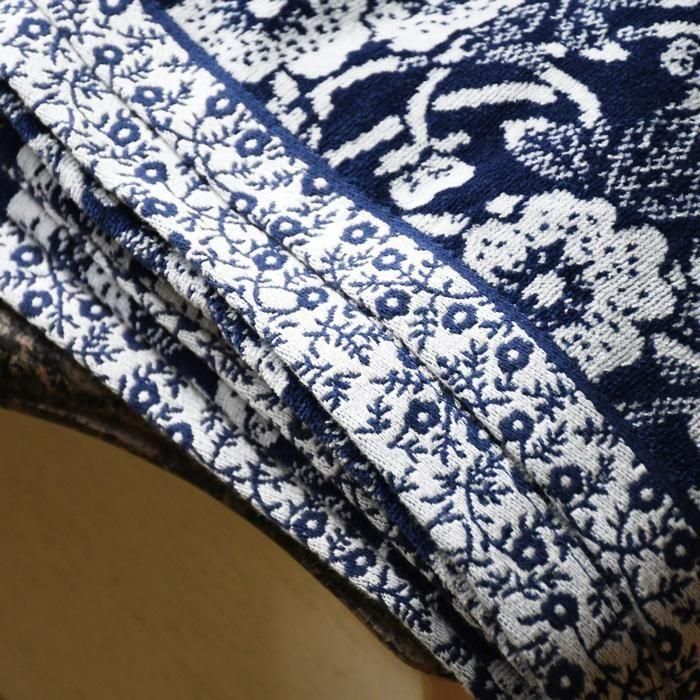 Burleigh × Bedeck ブルーキャリコ柄 バスタオル｜バーレイ正規